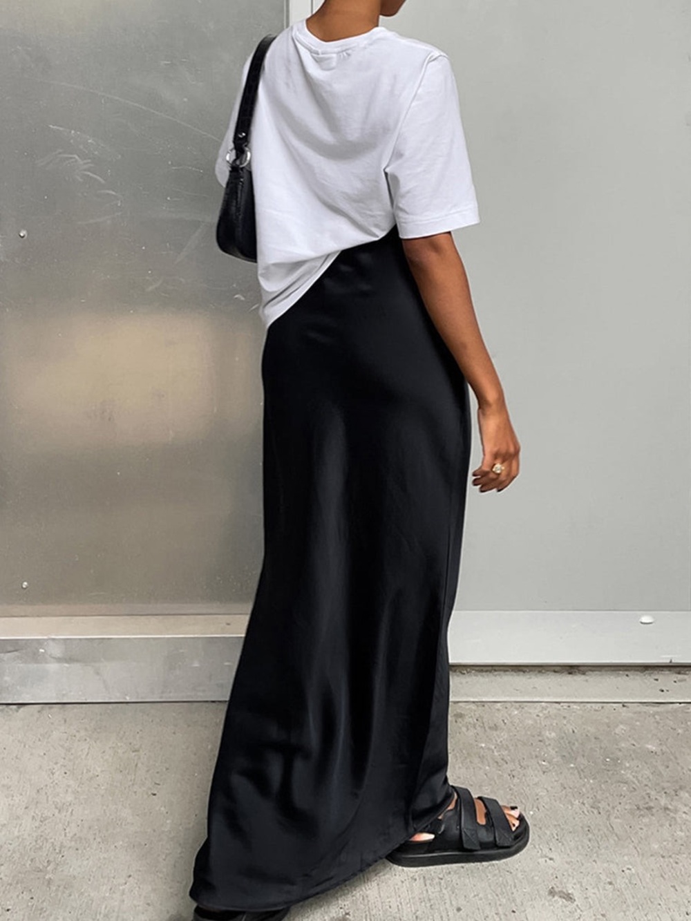Commense Utility Satin Maxi Skirt - Picture 2 of 4